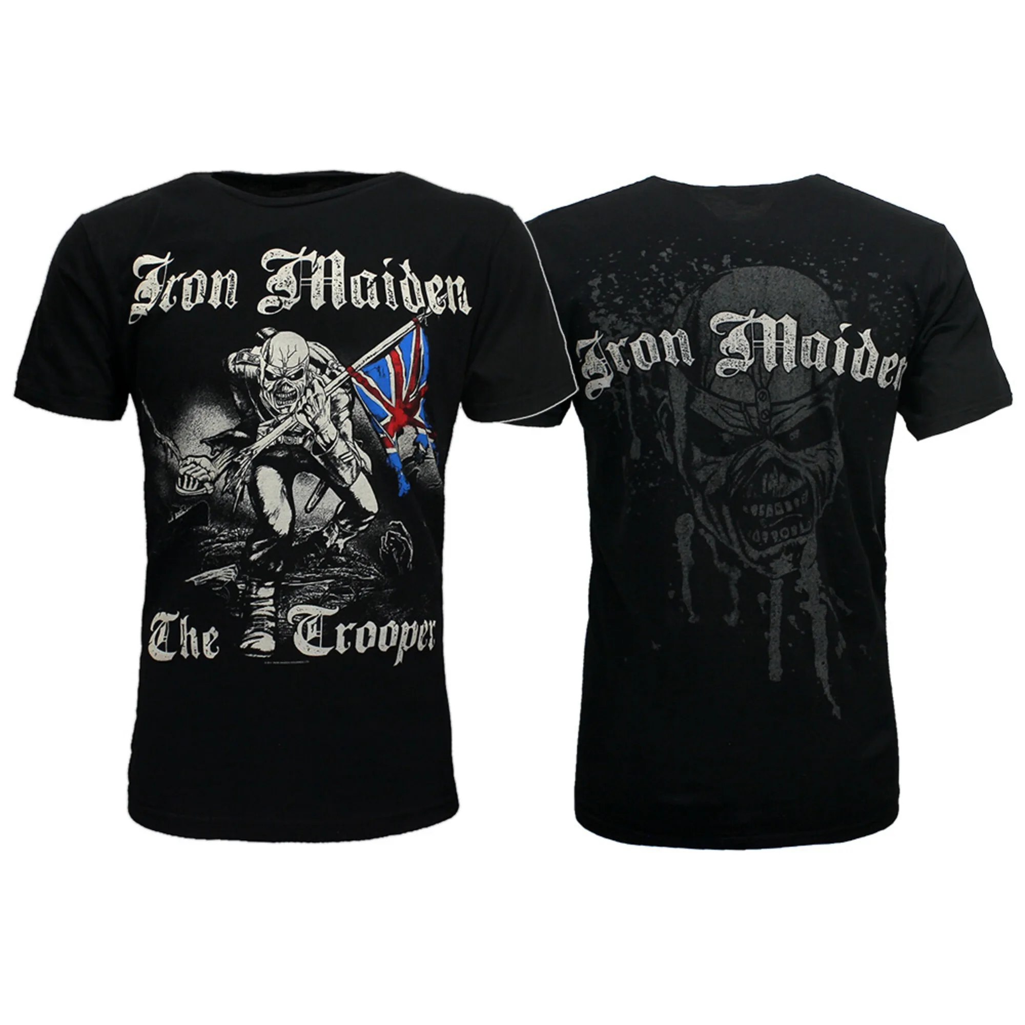 

Iron Maiden The Trooper Illustration T-Shirt Men's and Women's Short Sleeve Retro Band Y2k Brand Tshirt Summer Tops Men Clothing
