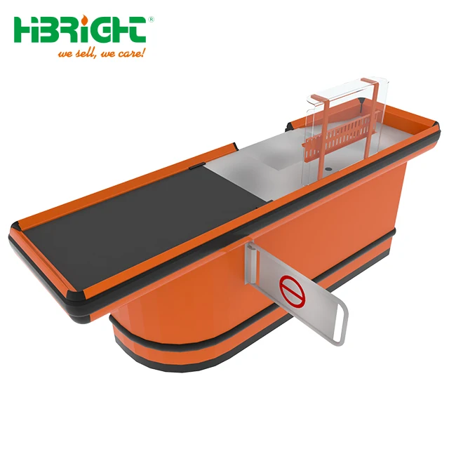 Under-counter Storage Checkout Counter Powder Coated Frame For Modular Layout Planning