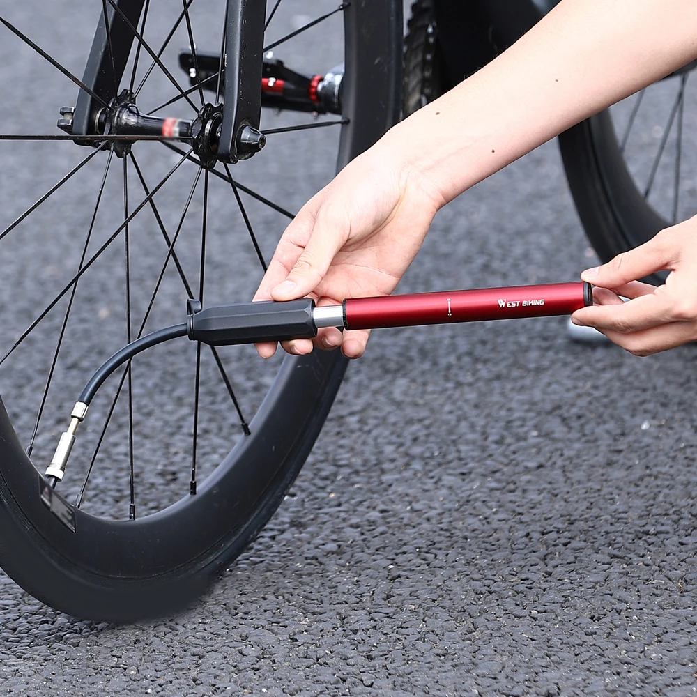 120PSI Portable Mini Bicycle Pump Cycling Hand Air Pump Ball Tire Inflator Telescopic Bicycle Tire MTB Road Bike Accessories