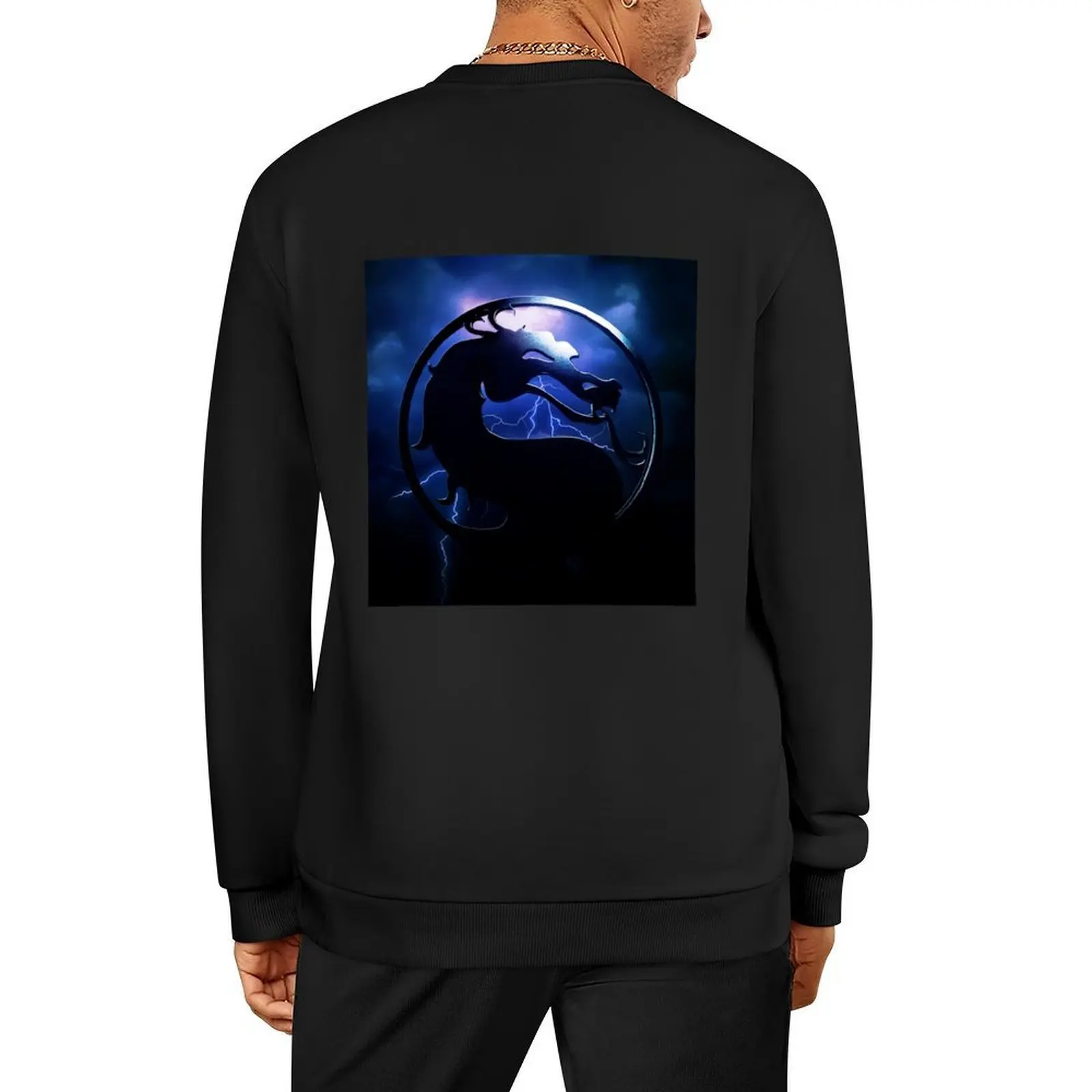 

Mortal Kombat II - Logo Remastered Pullover blouse mens clothing winter clothes sweatshirt for men