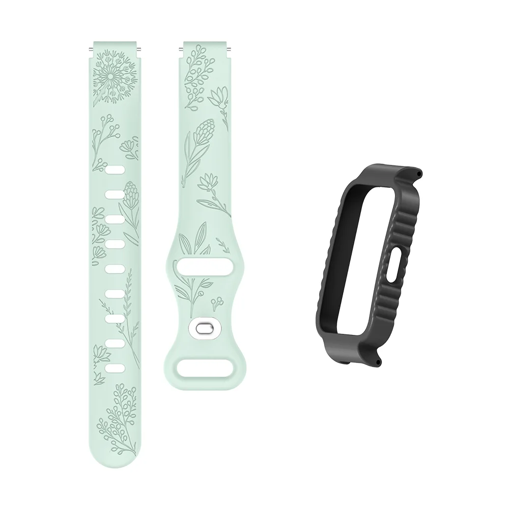 

Strap + TPU Case For Huawei Band 8 9 10 Dandelion Pattern Bracelet Accessories Quick Release Sport Silicone Band Woman Wristband