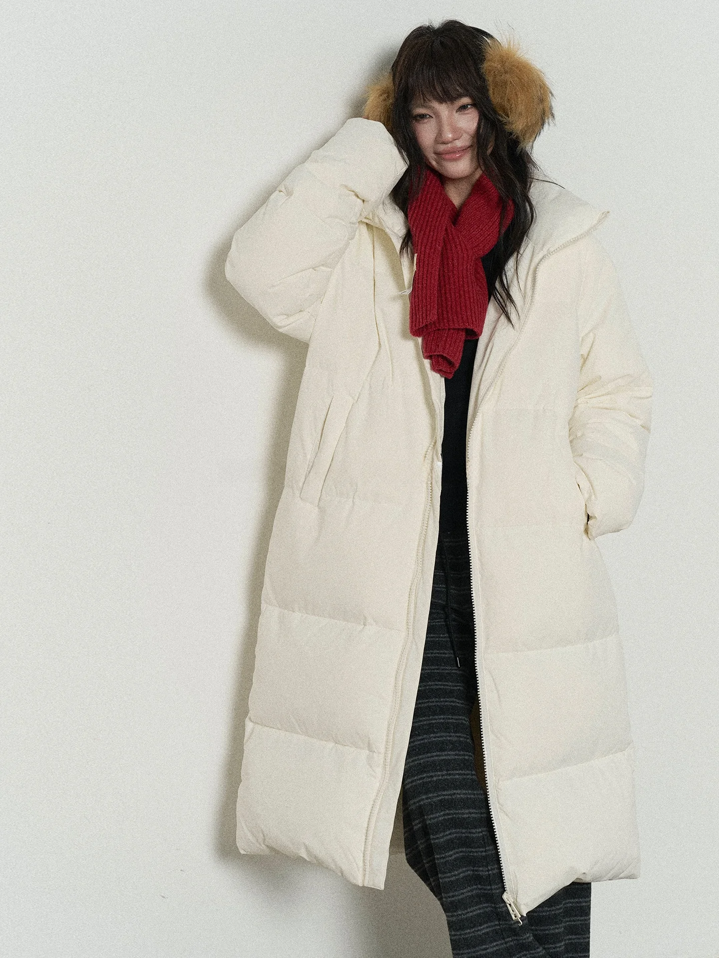 

Женское утепленное пуховое пальто Flower7 с воротником-стойкой, удлиненное, выше колена, в корейском стиле, теплое, из полиэфирного волокна