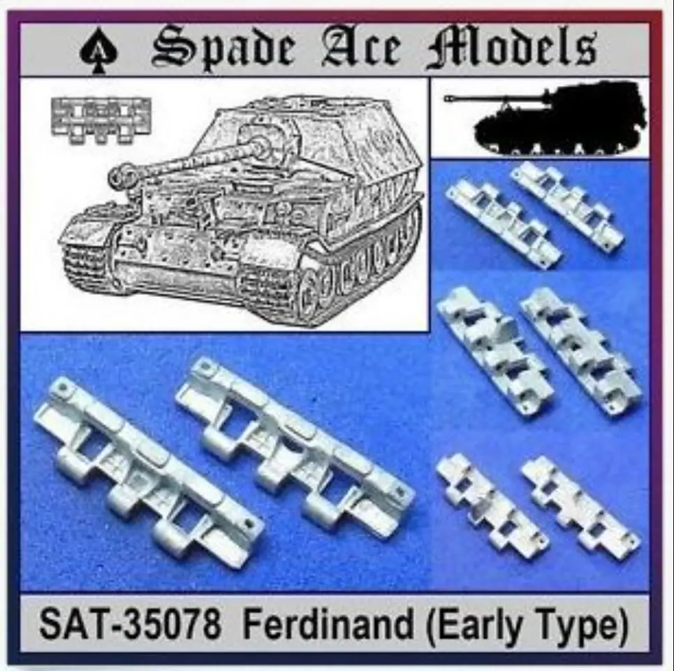 Spade Ace Models SAT-35078 1/35 Scale Metal Track For Germany Ferdinand (Early Type)