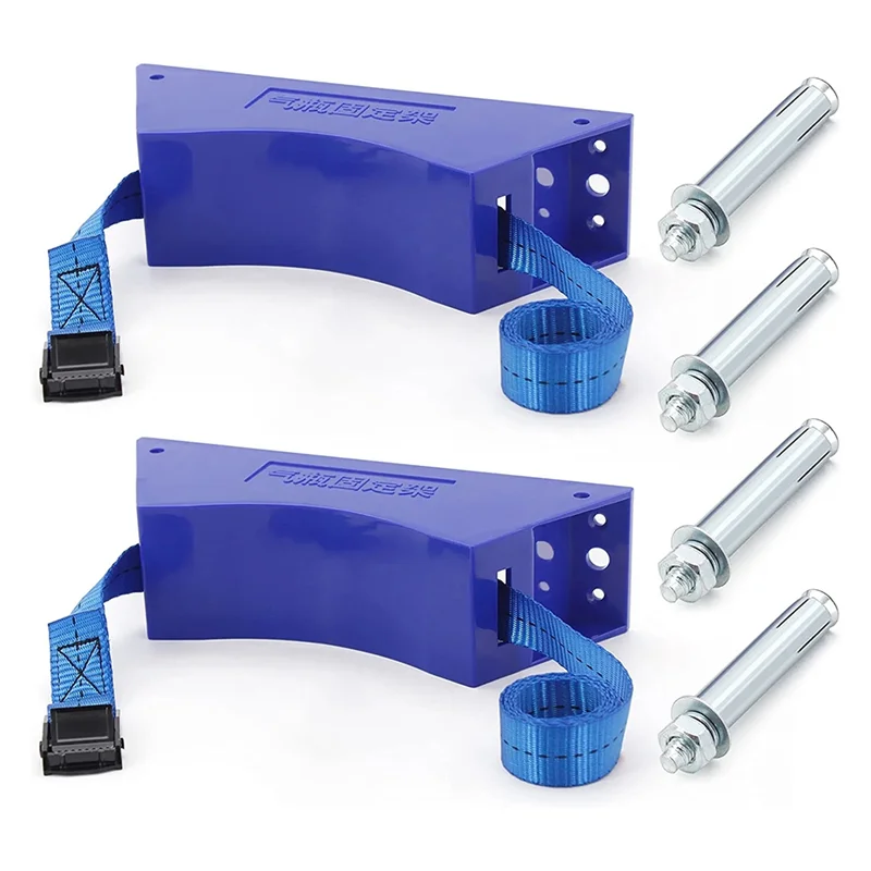 2PCS Propane Tank Holder Cylinder Wall Mounted Bracket Gas Cylinder Bracket Durable ABS Gas Cylinder with Screws Blue