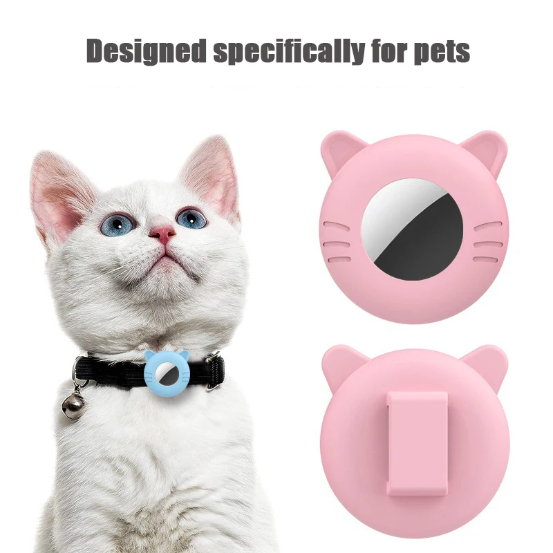 For Airtag Case Cat Collar Holder Stretchy Silicone Holder For Airtag Puppy Dog Anti-Lost Protective Pet Case Pet Protective view 2