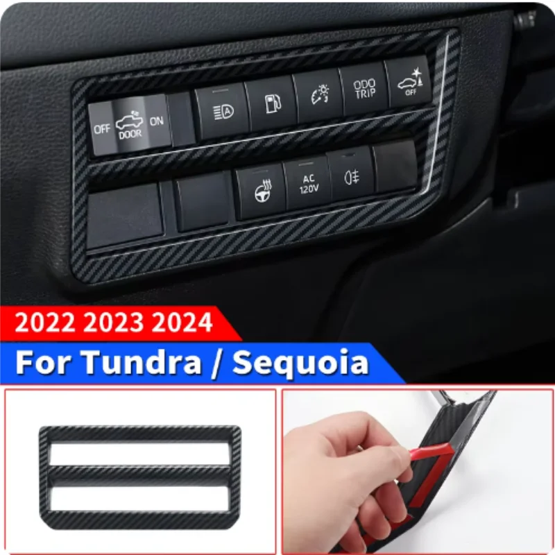 

For 2022-2024 Toyota Tundra Sequoia Left Central Control Decoration Frame Headlight Adjustment Frame Modification Accessories