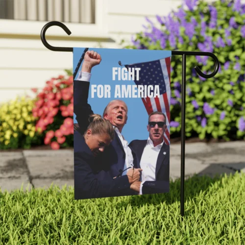 TRUMP  RALLY SHOOTING FLAG, Donald Trump Assassination Attempt, Garden Flag