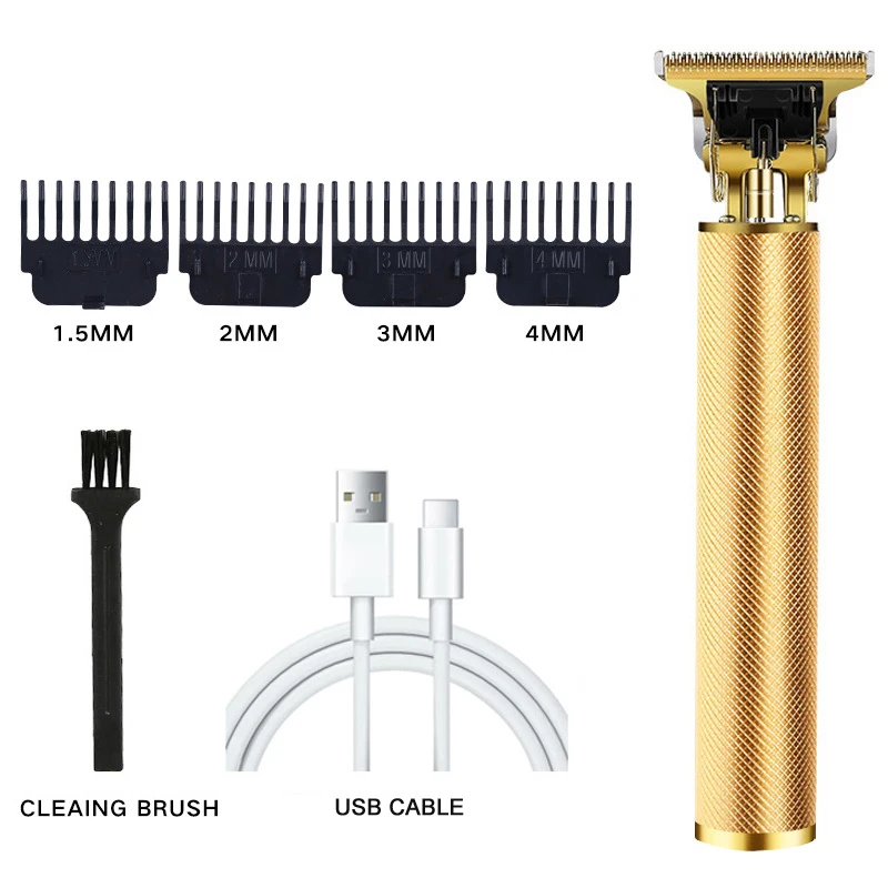 Vintage Haarschneidemaschine Akku-Trimmer tragbare USB-Schnelllade-Haarschneidemaschine Elektrorasierer Friseur Barber