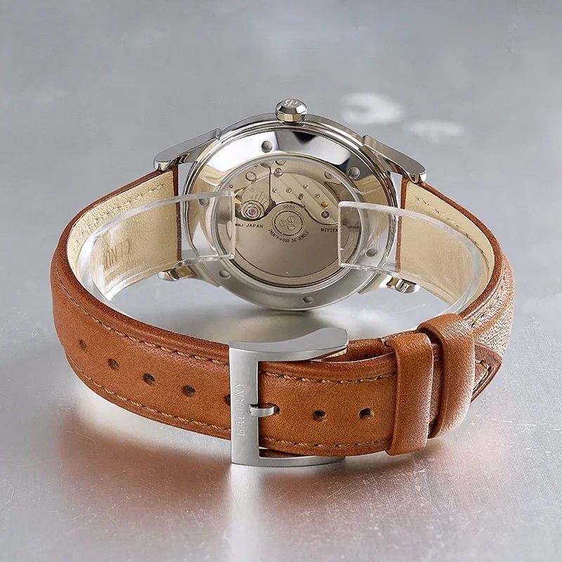 Baltany 2025 Neue Männer Mechanische Uhr 9039 S4090 Klassische 38,5mm Luxus Lederband Wasserdicht 50 m Business Reloj Hombre