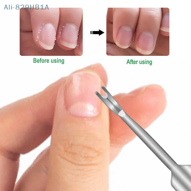 Cuticle Remover Dead Skin Pusher Surgical Grade Stainless Steel Nail Art Manicure Tools Scraper Nail Cleaner Trimmer