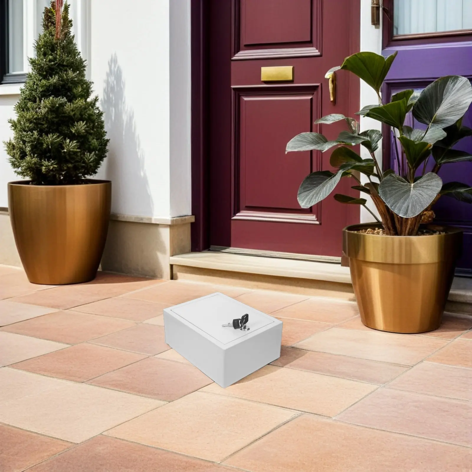 2Pcs Wall Mount Milk Container Secure Lockable Mailbox Weather Resistant Tilt Design Milk Box Holder for Home Outdoor Wall Use