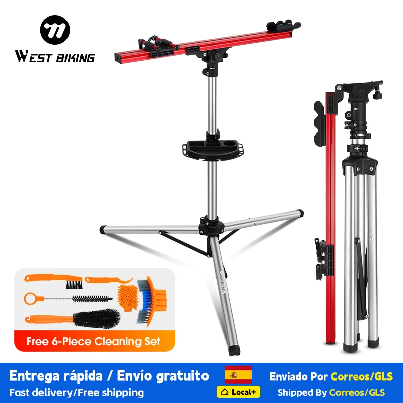 WEST BIKING Professioneller Fahrrad-Reparaturständer MTB Rennrad Wartungsständer Faltbarer Verstellbarer Fahrrad-Waschständer