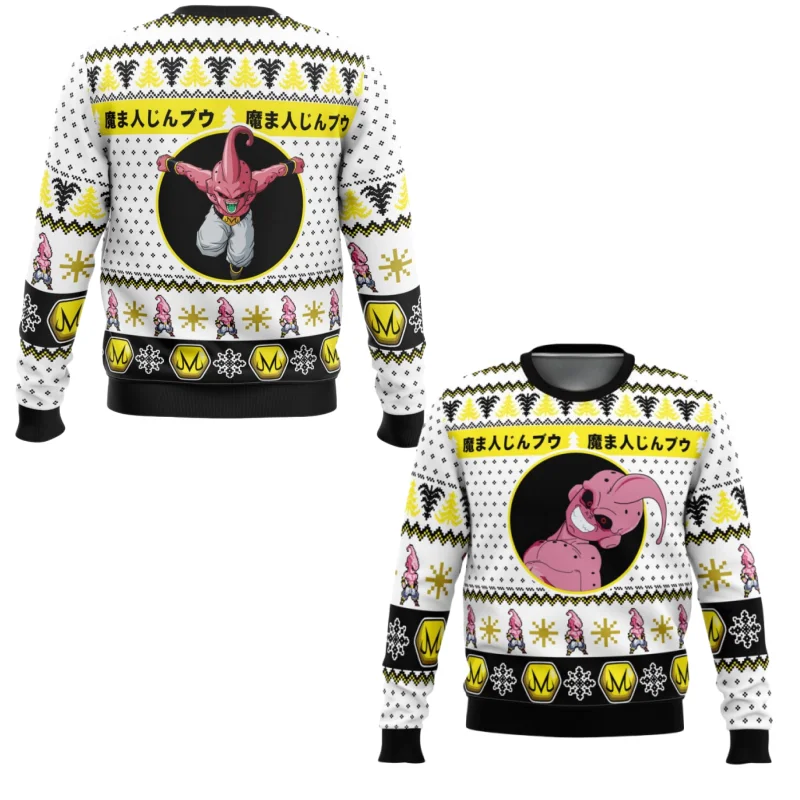 

Новый японский аниме Goku Saiyan Bandai Dragon Ball 3D толстовка, рождественский трикотаж, рубашка с круглым вырезом для мужчин и детей