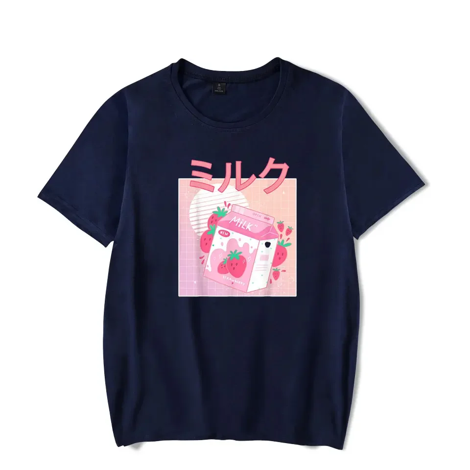 Georgenotfound Merch Strawberry Milk Tee Shirt Clothes Streetwear Harajuku T-shirts Tops Aesthetic Clothes