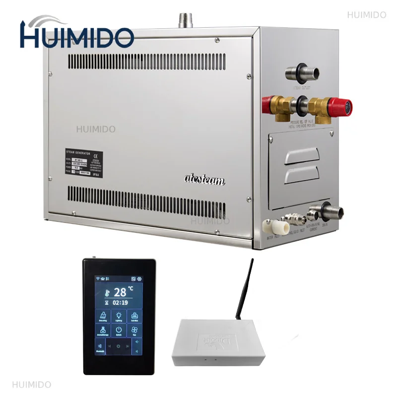 App & WiFi Bluetooth Turkish Wet Sauna Generator 12KW Steam Bath Generator for Hammam Spa with Speaker