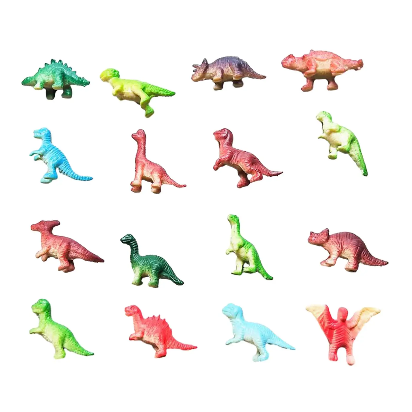 Ensemble de jouets de simulation de mini dinosaure, fête d'anniversaire pour garçon, 2-4 paquets, 16 pièces