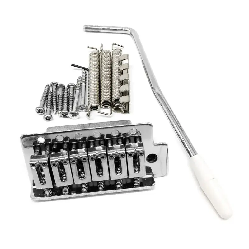 6 سلاسل الغيتار جسر السرج الذيل للجيتار الكهربائي القياسية جسر تريمولو مجموعة ملحقات الآلات الموسيقية