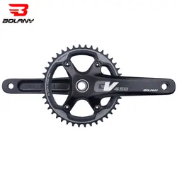 Bolany Round Hole Gravel Bike Crankset 10/11 Speed 170 Single Chainring Hollow Integrated Crankset 42T With Bottom