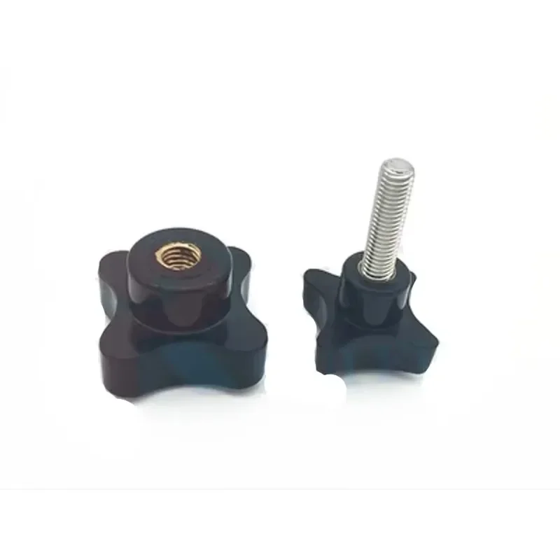 

Ygvhzmud 1Pcs M12 Cross handle Plastic head Phillips Hand screws Stainless steel bakelite Four corners Knob Screw bolt Length 55