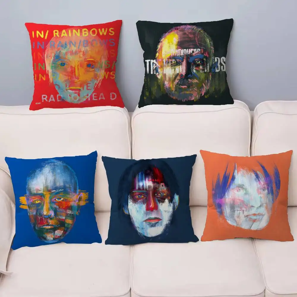 Cute R-Radioheads-R-Rock Band Cushion Cover Polyester Sofa Cushions Decorative Throw Pillows Home Decoration Pillowcover