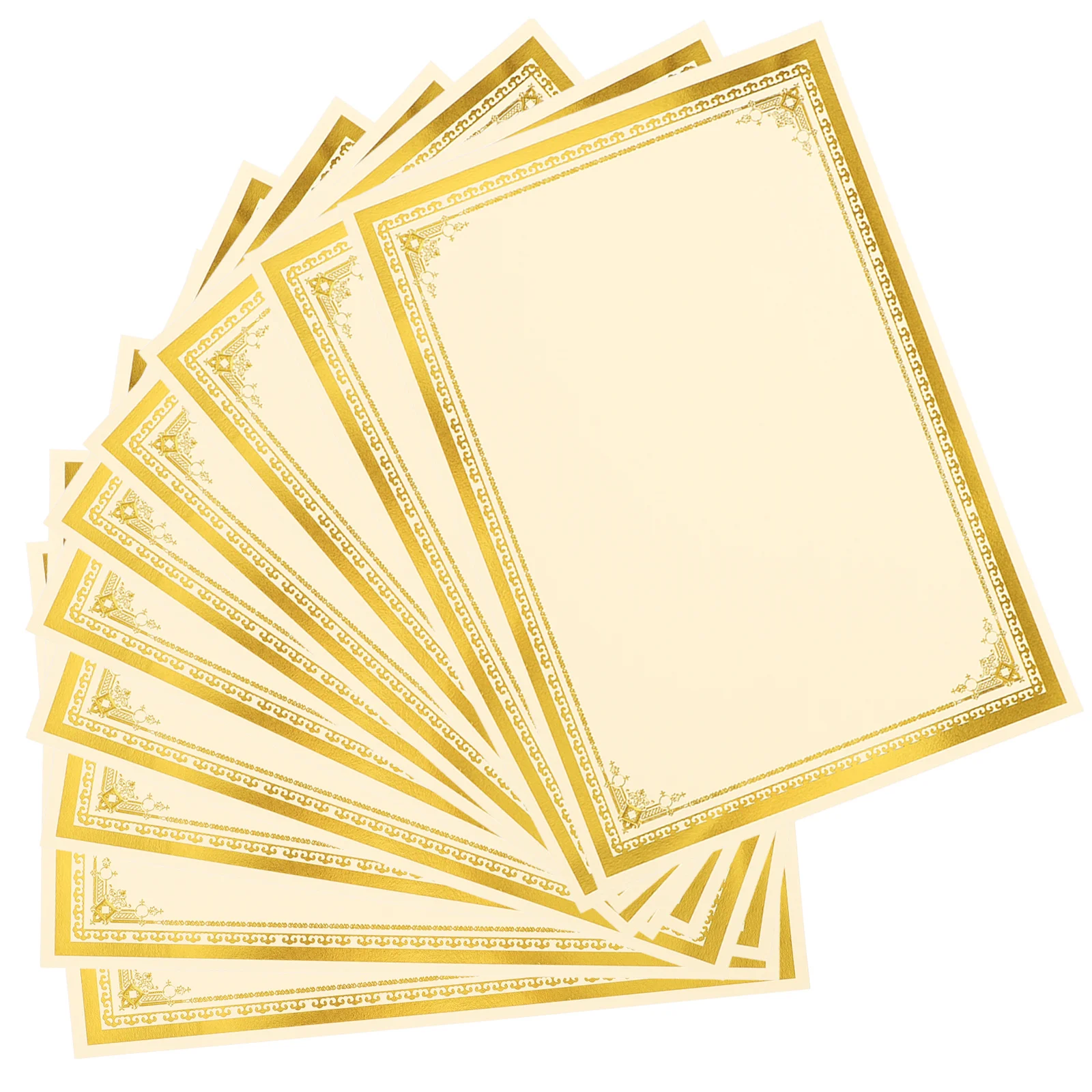 10pcs 10 Sheets Blank Paper Printable Inner For Diploma Award Certificate School Honor Graduate Certificate Printing Supplies
