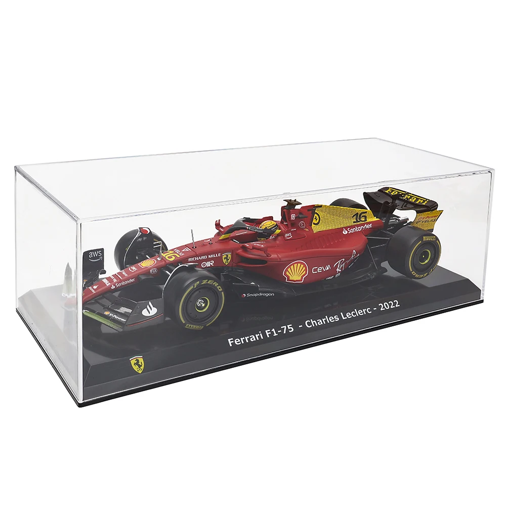 Bburago 1:24 F1 2022 Ferrari F1-75 75th 16# Leclerc 55#Sainz Formula 1 Simulation Alloy Car Model Crafts Decoration Collection