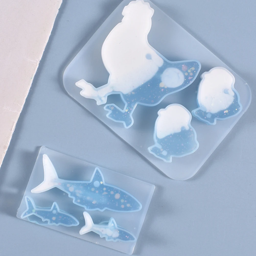 

2 Pcs Earrings Arts and Crafts for Adults Jewelry Making Supplies Silica Gel Pendants Silicone Mold