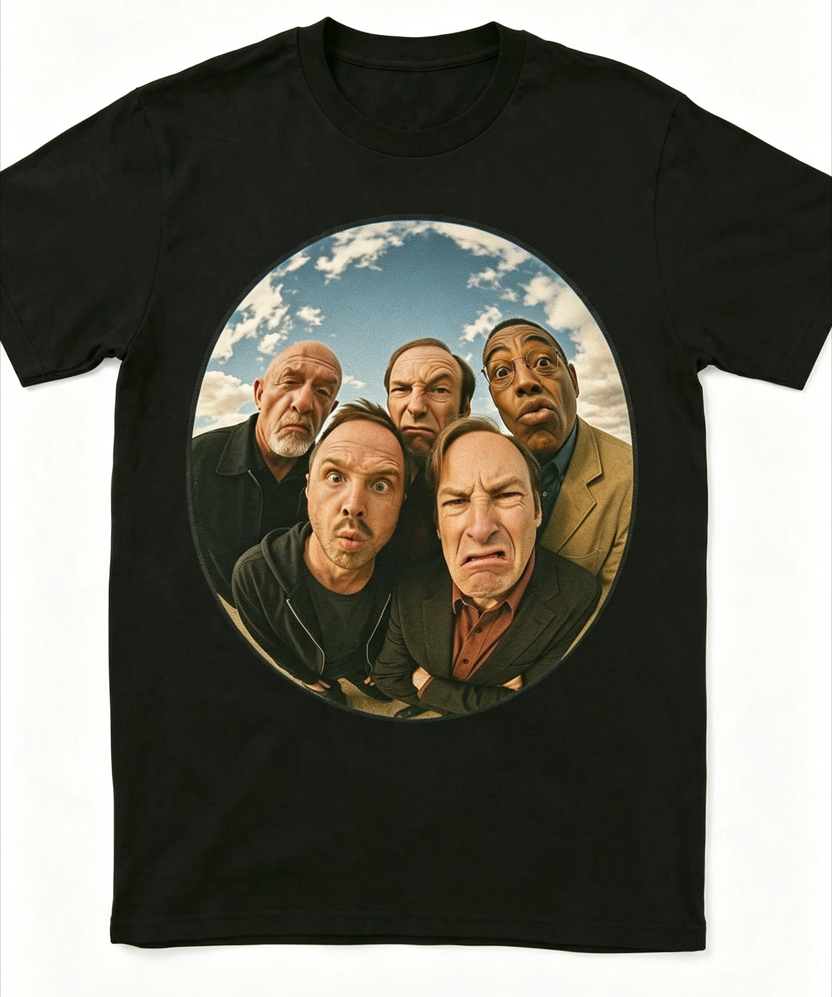 Vintage Funny Facial Expressions Portrait Graphic T-shirt Men Women Loose TV Show Fan Print Soft Cotton Daily Street Fashion Top