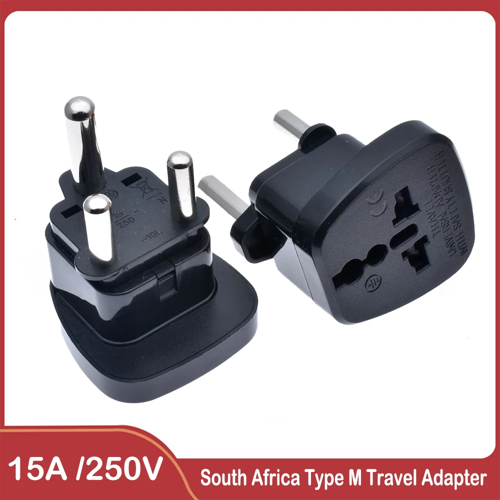 Uniwersalny do Afryki Południowej przejściówka Adapter 15A 250V UK US AU EU do wielofunkcyjnego Adapter podróżny typu M dla Sri Lanka Nepal Lesotho