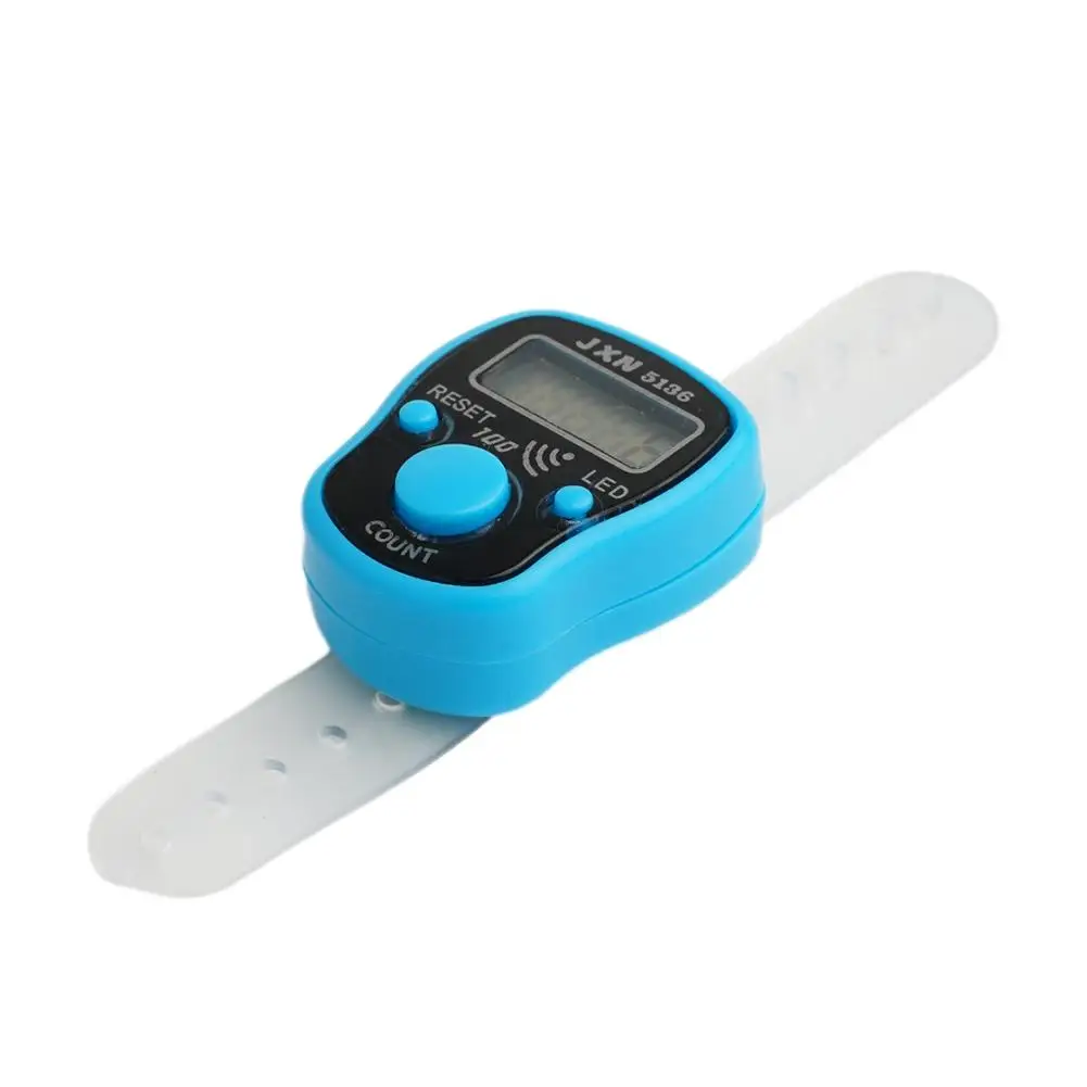 Mini Electronic Finger Counter Backlit LED Display High Precision Sensor Battery Powered Hand Tally Counter Counting