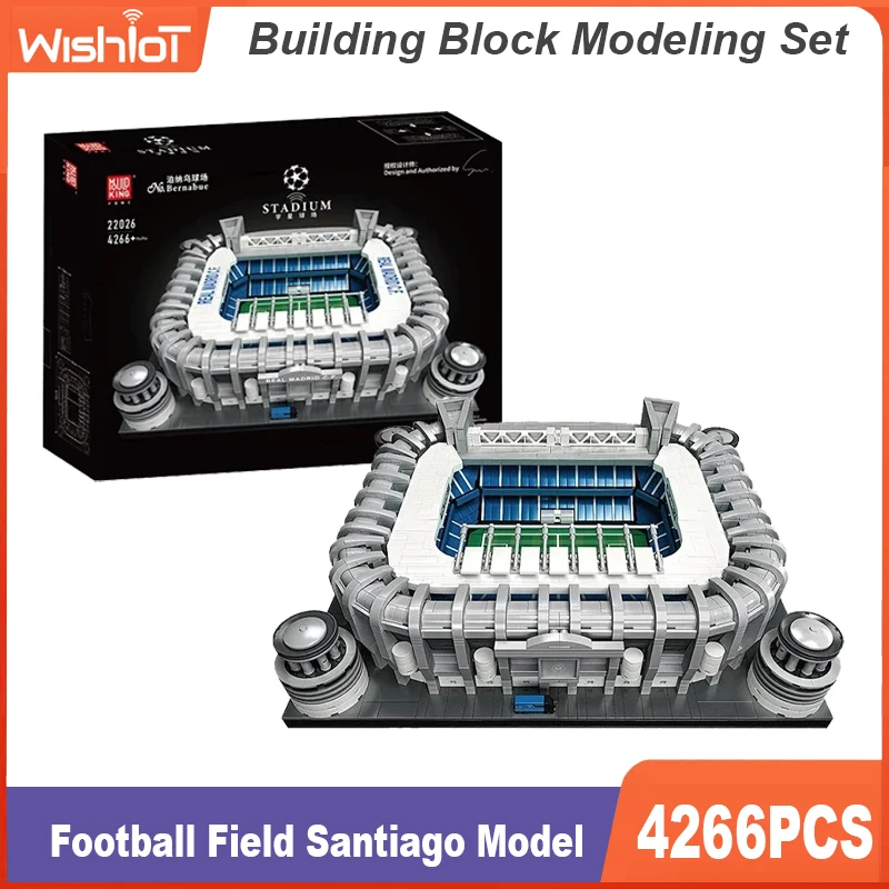 

MOULD KING 22026 Football Field Santiago The Bernabeu Stadium Model Building Blocks Famous Architecture Bricks Toys Kids Gifts