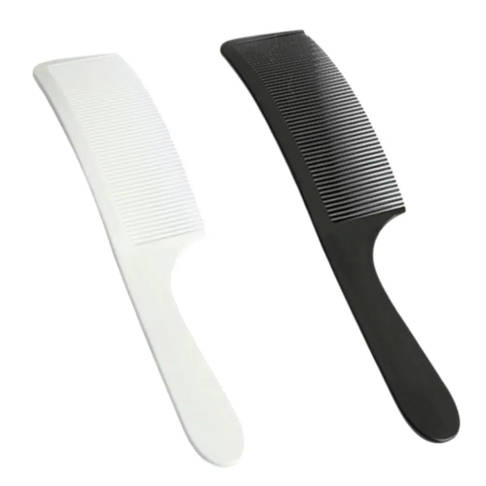 2PCS Ergonomic Curved Design Barber Clipper Comb Round Tooth S-Shaped Handle Detangling Comb Styling Comb Travel Us