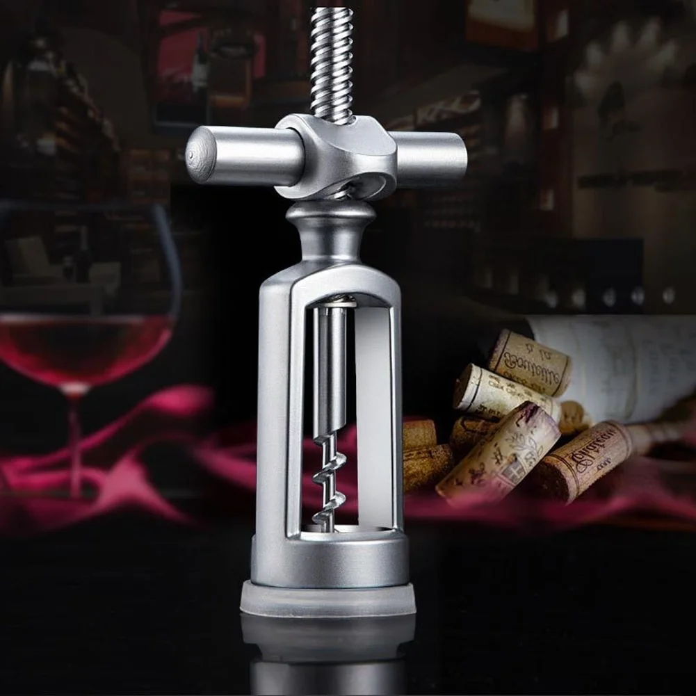 Restaurant KTV Bar Tools Wine Bottle Opener Stainless Steel Corkscrew Leverage Home Durable Vintage Practical Portable Hotel - view 4