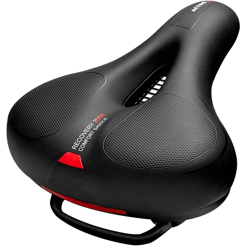 Oversized Comfort Bike Seat, Wide Comfortable Bicycle Seat Cushion For Men Women, Memory Foam Padded For Peloton