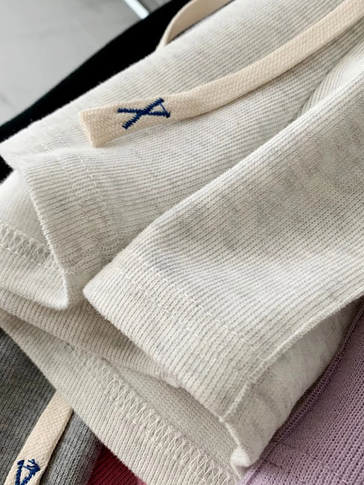AOSSVIAO 2026 Sommer-Shorts für Damen: Elastische, süße Mädchen-Shorts im koreanischen Stil, Harajuku, schlichte graue Hosen für Studentinnen – Detail 6