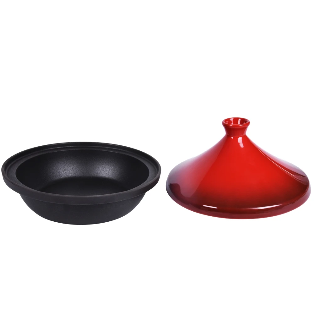 

Enameled Taji Pot Kitchen Commercial Cookware Set for Braised Chicken and Rice Casserole Kitchen Stewed Steamer Pot