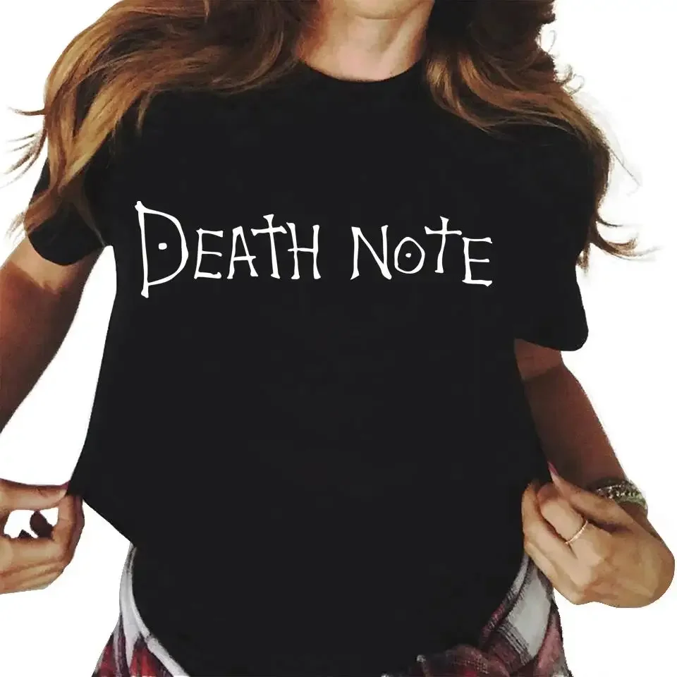 Japanese Anime Death Note Graphic Print T Shirt Men Women Fashion Casual Harajuku Short Sleeve  Unisex T Shirt