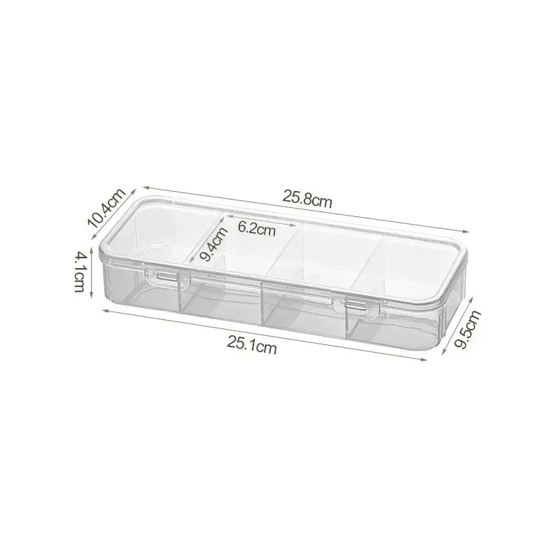 4-Fach-Karten-Aufbewahrungsbox, Wasserdichter Kunststoff-Organizer mit Deckel für Outdoor-Reisen, Spielkarten, Visitenkarten, Kreditkarten und Ausweise – Detail 1