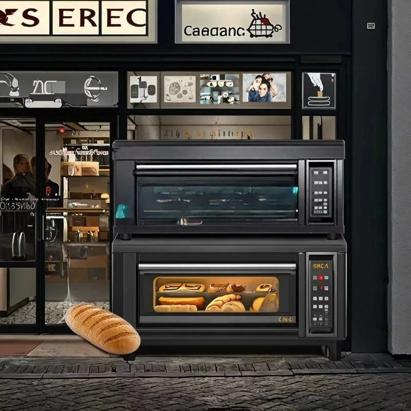 Commercial 1 Deck 2 Trays Electric Bakery Oven For Bread Pizza Baking Stainless Steel For Bakery Shop Restaurant Cafe China Shop