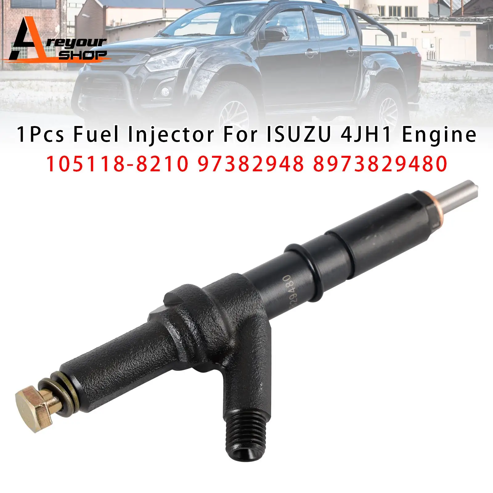 

Areyourshop 1 шт./4 шт. топливная форсунка для двигателя ISUZU 4JH1 105118-8210 97382948 8973829480