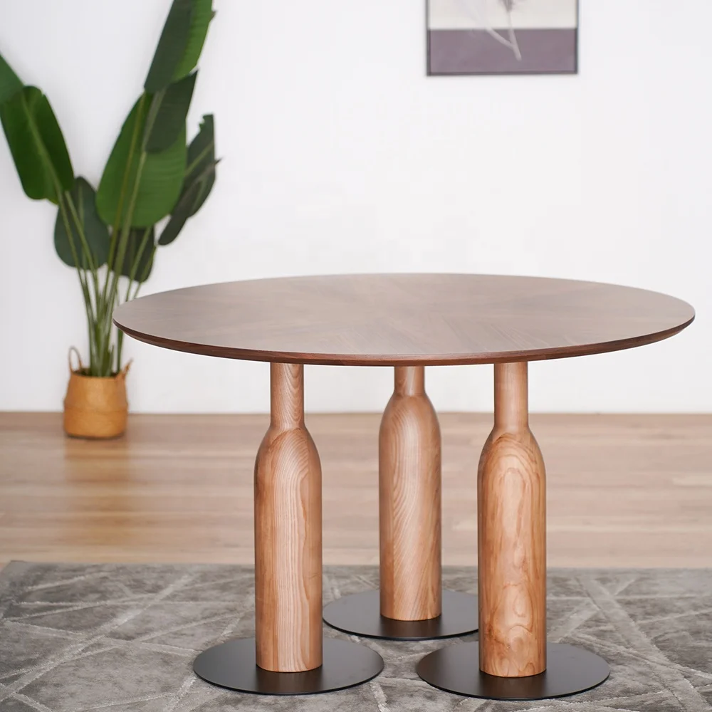 Wooden Table Expensive Table Extendable Round Table End  Solid Wood
