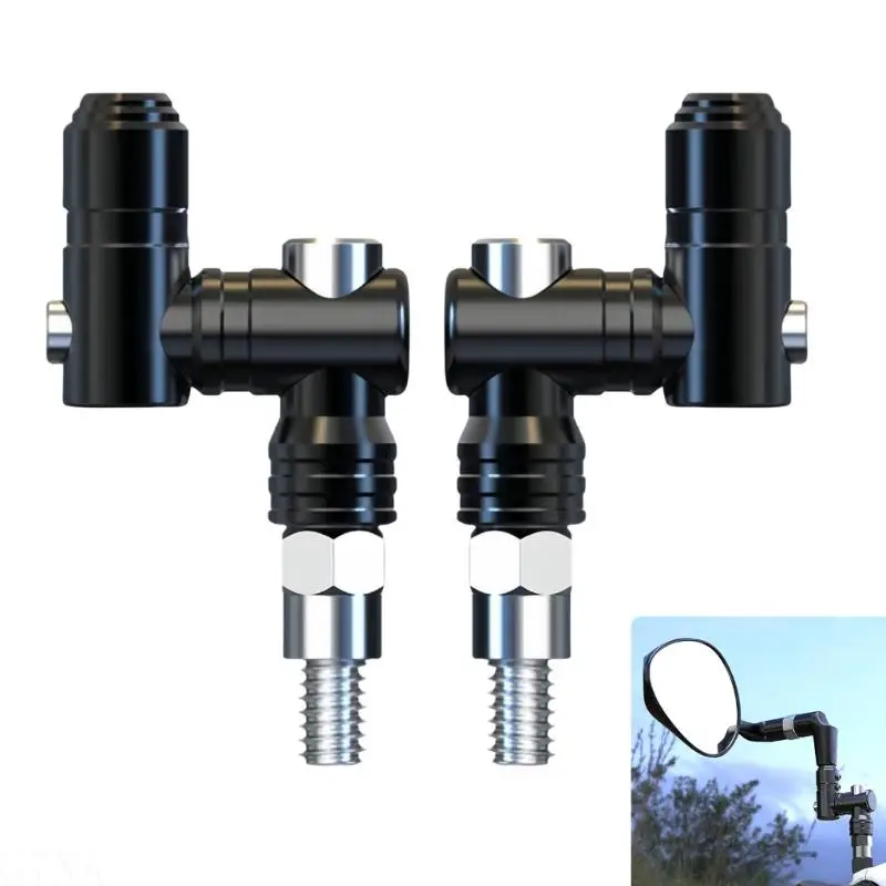 G7NA 2pcs Motorcycle Side Mirror Extension To Reduce Blind Spots 360 Degree Adjustable Mirror Extender Adapter