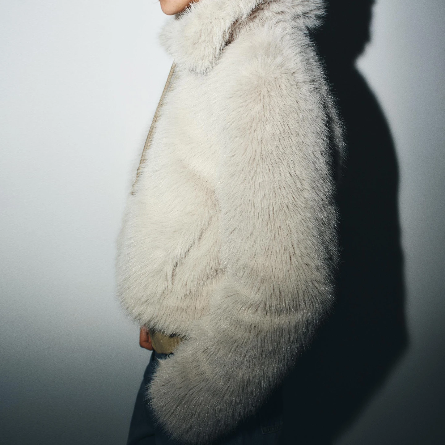 Cerniera effetto pelliccia sintetica da donna ort Jaet Autunno 2025 New Sle European Stand Fit Cappotto da donna Lungo colletto rovesciato