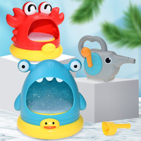 Bubble Blowing Machine Shark Crab Bath Toy Children Outdoor Play Water Blowing Foam Manufacturing Machine Bath Toy