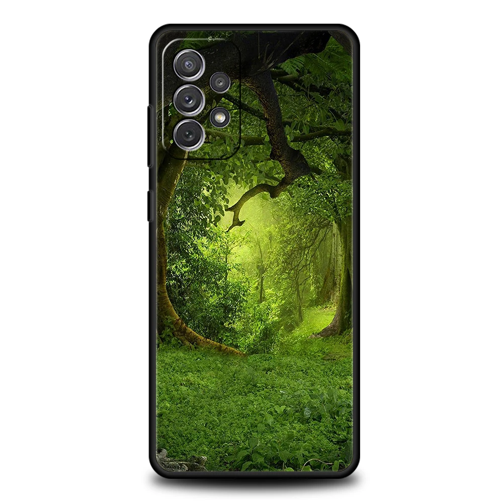 Trees And Nature Silicone Case For Samsung Galaxy A32 A52 A14 A13 A22 A72 A51 A71 A41 A11 A31 A21S 5G Luxury Phone Cover Shell