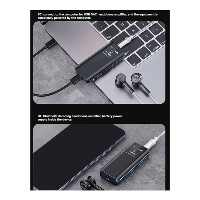 Excellent-BTR15 Bluetooth 5.1 Receiver USB AMP Hi-Res Headphone Amplifier 2X ES9219MQ DSD256 LDAC/Aptx 3.5/4.4Mm Output