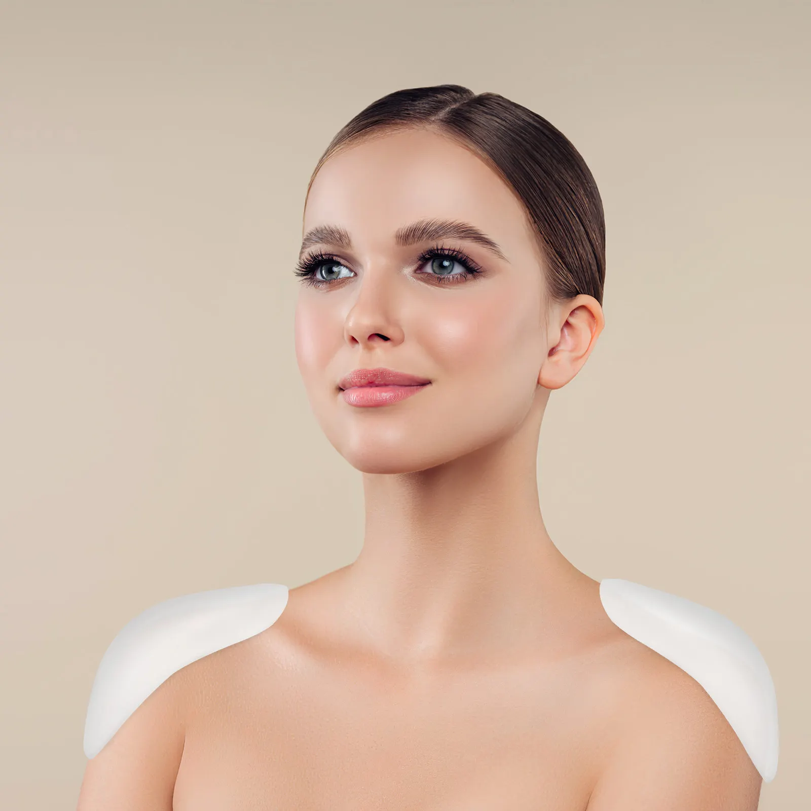 

3Pairs Silicone Shoulder Pads for Women Invisible Anti-Slip Self Adhesive Push Up Shoulder Enhancer Support for Sloping Round