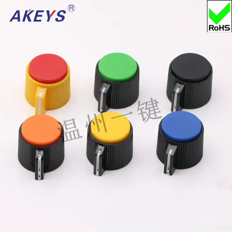 10 pcs KNP-21-6.0 band Switch knob with screws fixed electronic handwheel positioning shaft Selector Switch Knob cap