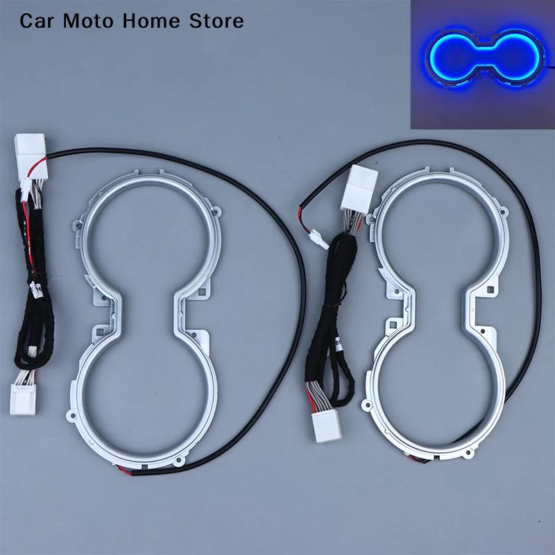 

【DM】1PCS Car LED Cup Holder Atmosphere Lights Interior Decorative Blue/Red Lamp For Camry 2018-2023