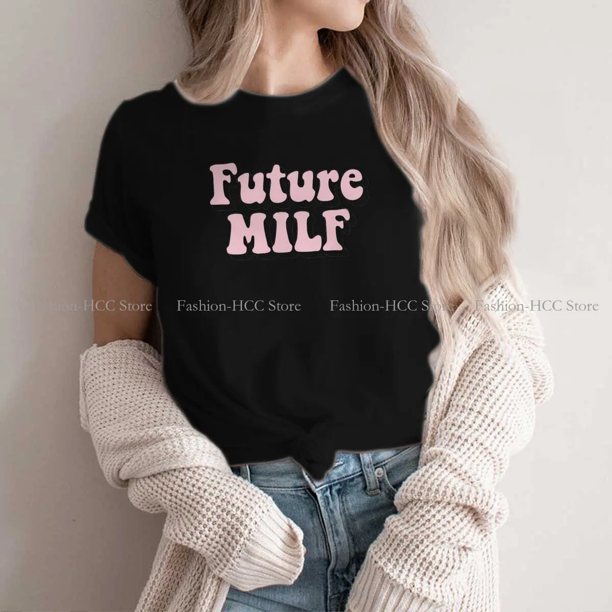 Cool Unique Polyester TShirt Future Milf Top Quality New Design Gift Idea  T Shirt Short Sleeve